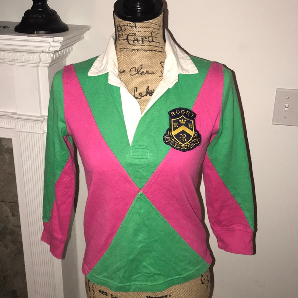 Pink & green Polo Ralph Lauren Rugby